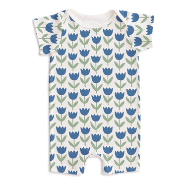 Winter Water Factory Summer Romper Tulips Blue
